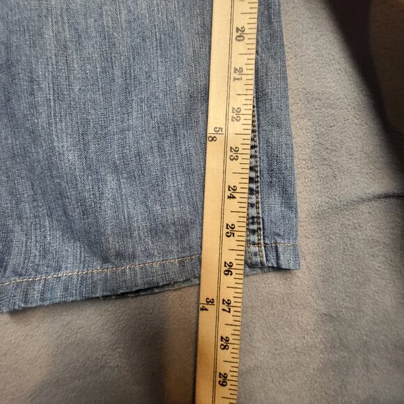 Levi's 505 Jeans Mens 34x26 Blue Regular Fit Straight Leg Distressed Denim - Picture 8 of 12